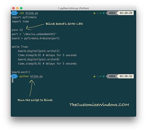 Led Blinking Program In Python