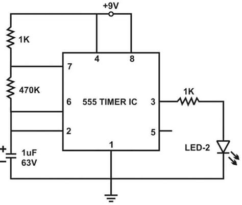 Led Blinking Using 555 Timer
