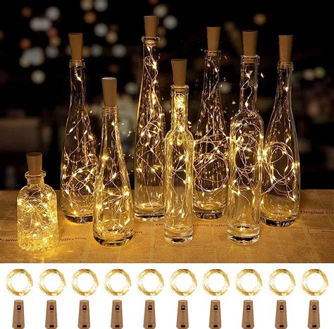 Led Light Bottle Decor