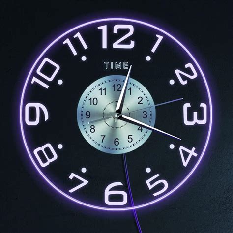 Led Light Clock Wall