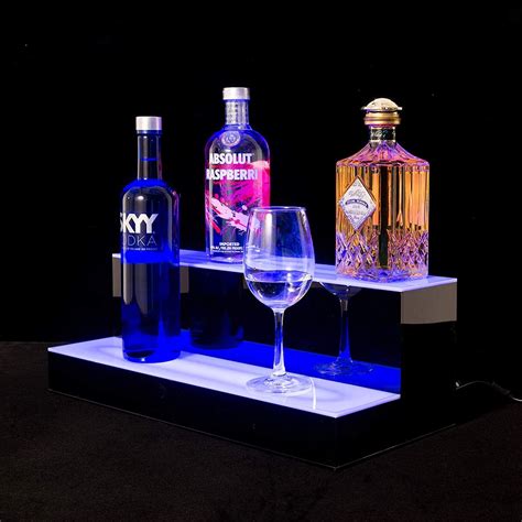 led lighted liquor bottle display