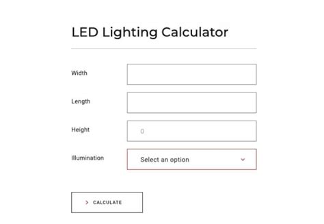 Led Lighting Design Calculator