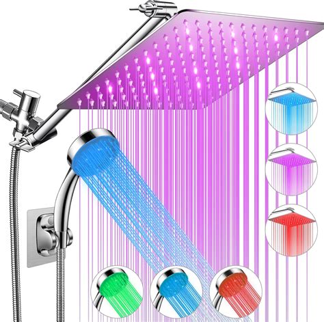 Led Rainfall Shower Head With Handheld