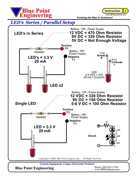 Led Resistor Calculations Printable