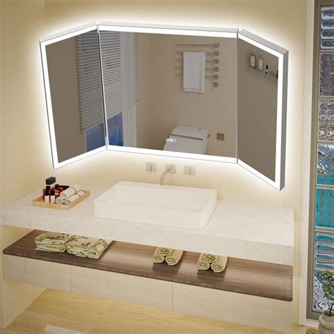 Led Vanity Mirror Tri Fold