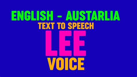 lee text to speech