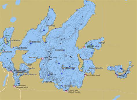 Leech Lake Mn Depth Map