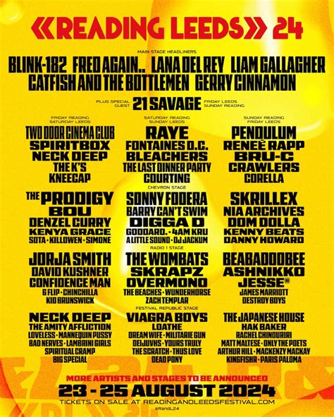 leeds and reading festival 2024 line up