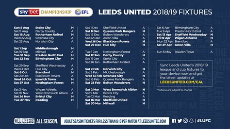 leeds united fixtures on tv 2020