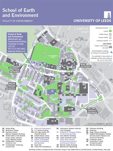 leeds university map of campus