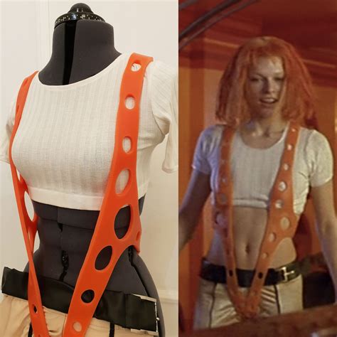 Movie The Fifth 5th Element Leeloo Cosplay Costume Orange StrapTakerlama