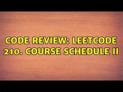 leetcode course review