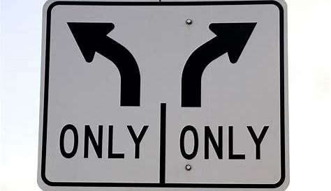 Right & Left Turn Only Arrow Sign Free Stock Photo - Public Domain Pictures