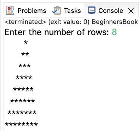 left angle triangle pattern program in c
