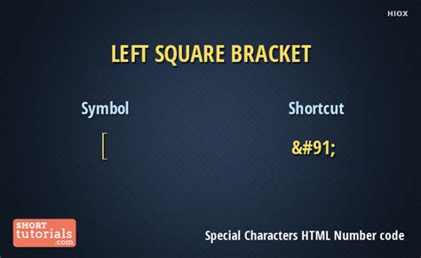 Left Bracket Html Code