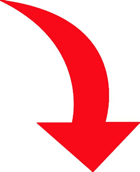 left curved red arrow png