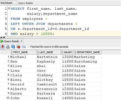 left function in oracle sql developer