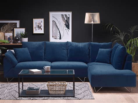 Left Hand Corner Sofa Navy