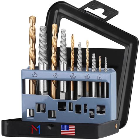 Left Hand Drill Bit Extractor Set