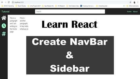 Left Navbar React