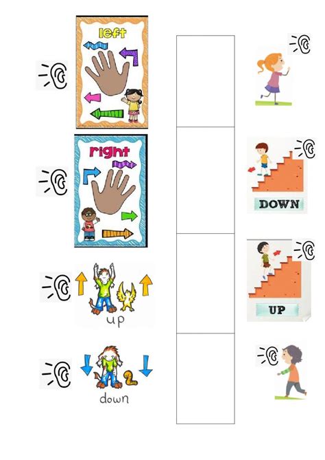 Left Right Up Down Printable
