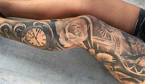 Beautiful bottom half of a leg sleeve: | Leg tattoos women, Girl leg