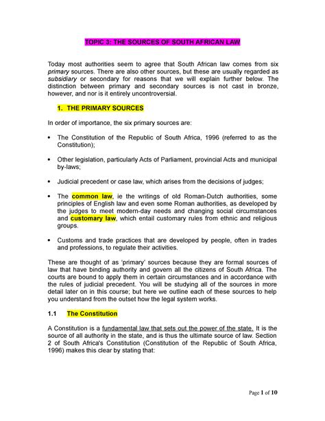legal factors in south africa