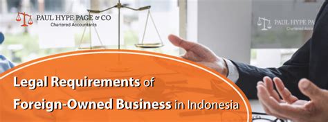 Legal requirements in Indonesia