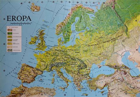 Peta Benua Eropa Lengkap dengan Negara, Batas Wilayah, Sumber Daya Alam
