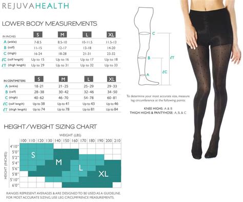 leggs stockings size chart