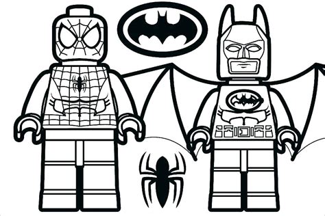 lego batman and spiderman coloring pages