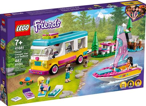 lego friends forest camper van and sailboat 41681 building kit