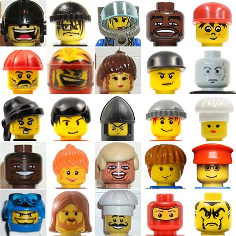 Lego Minifigure Head Parts Stock Image. Image Of Miniature - 100654313