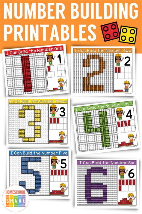 Lego Building Numbers Printable