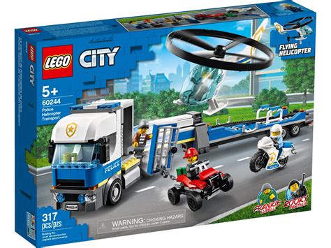 lego city police helicopter transport