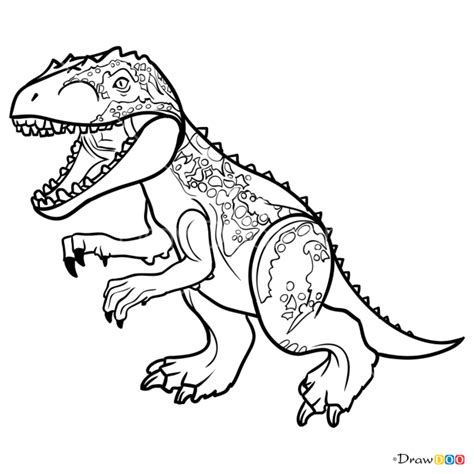 lego indominus rex coloring page