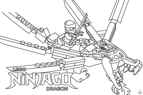 lego ninjago dragon rising coloring pages