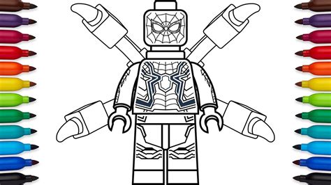 lego spiderman colouring in