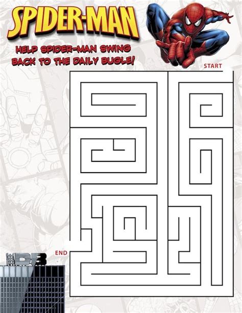 Lego Spiderman Maze Printable