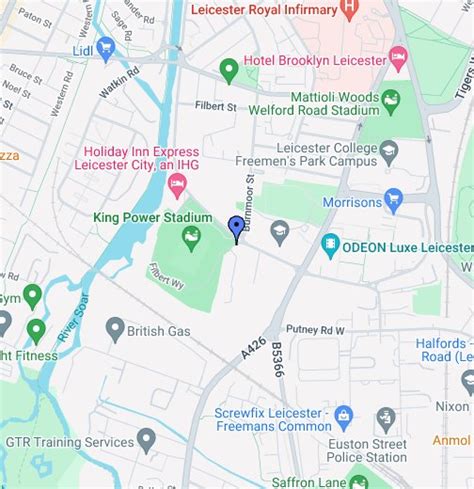 leicester city map google