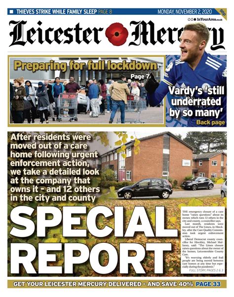 leicester mercury front page news today