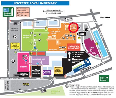 leicester royal infirmary map of departments