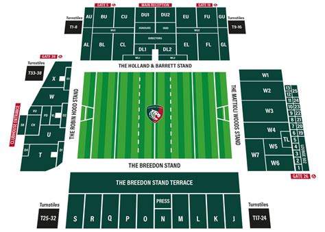 leicester tigers stadium seating plan