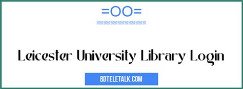 leicester university library login