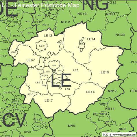 leicestershire map by postcode
