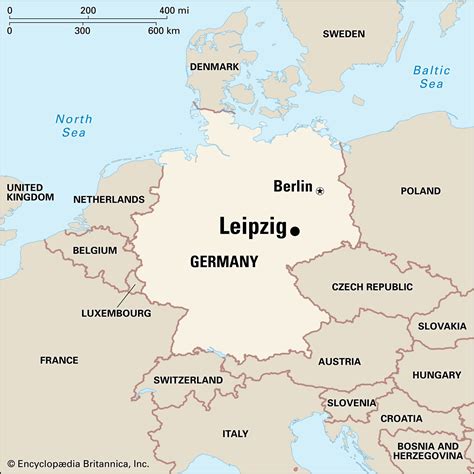 leipzig germany on a map