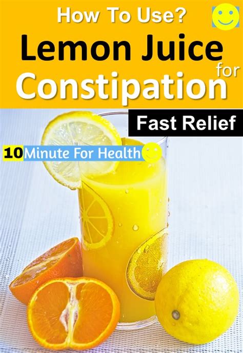 Lemon Juice For Constipation