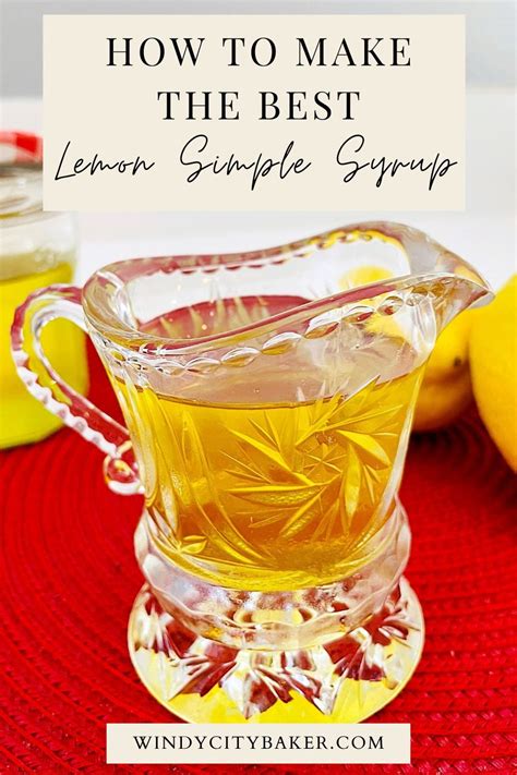 Lemon Simple Syrup Uses