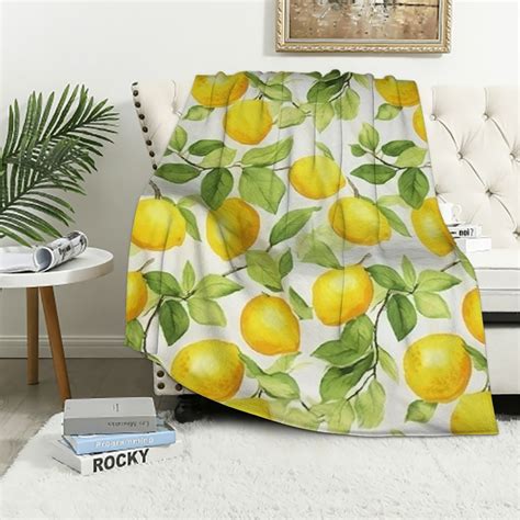 Lemon Throws For Beds