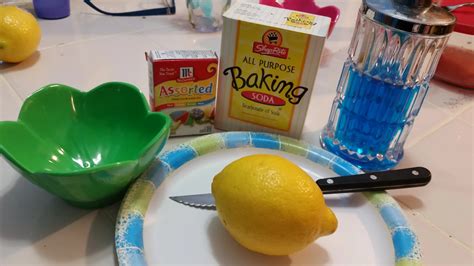 lemon volcano experiment ingredients